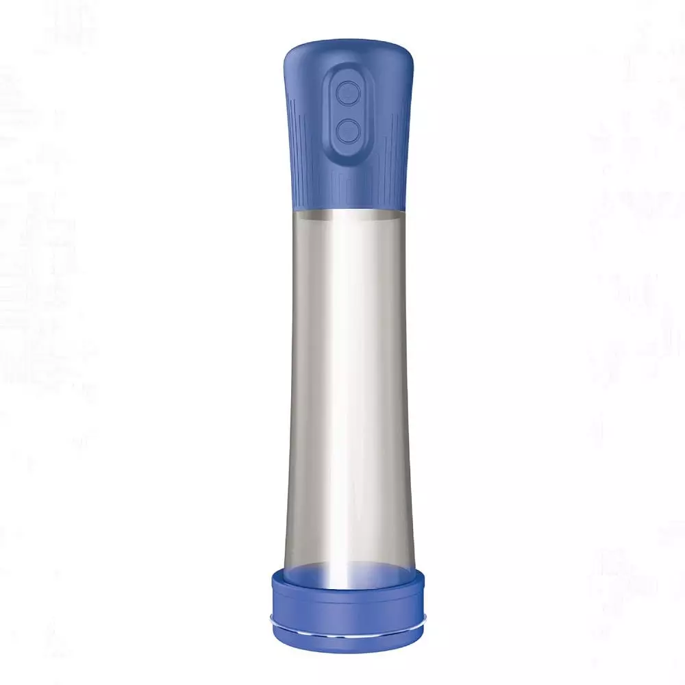 H2O Rechargeable Penis Pump with 3 Silicone Sleeves In Blue